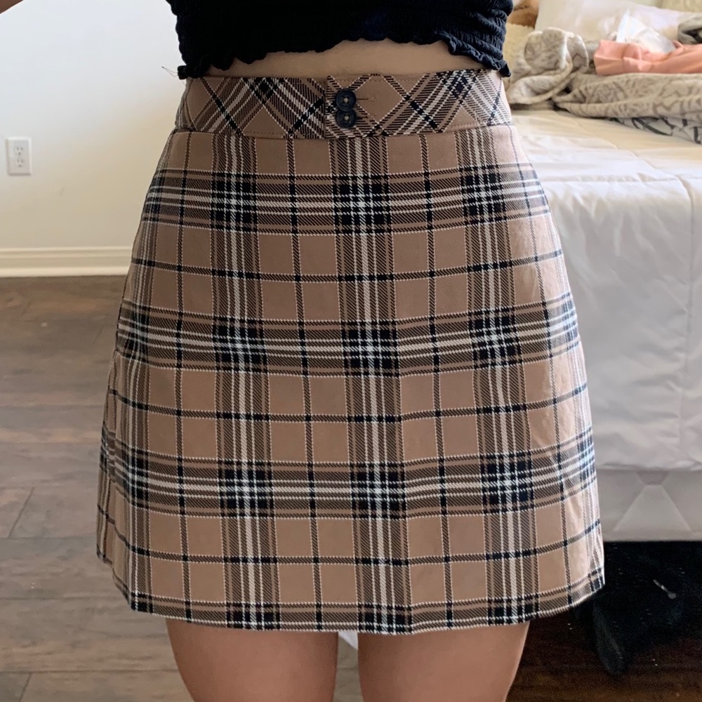 Express plaid skirt